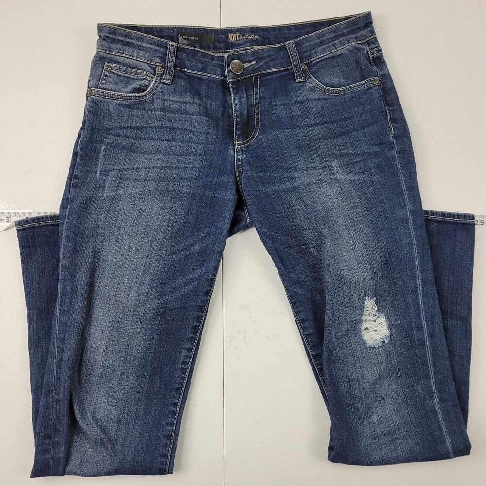 Kut From The Kloth Boyfriend jeans womens size 2 blue‎ denim 1678 32x28